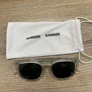 Samsøe Samsøe Clear Sunglasses with Black Lenses